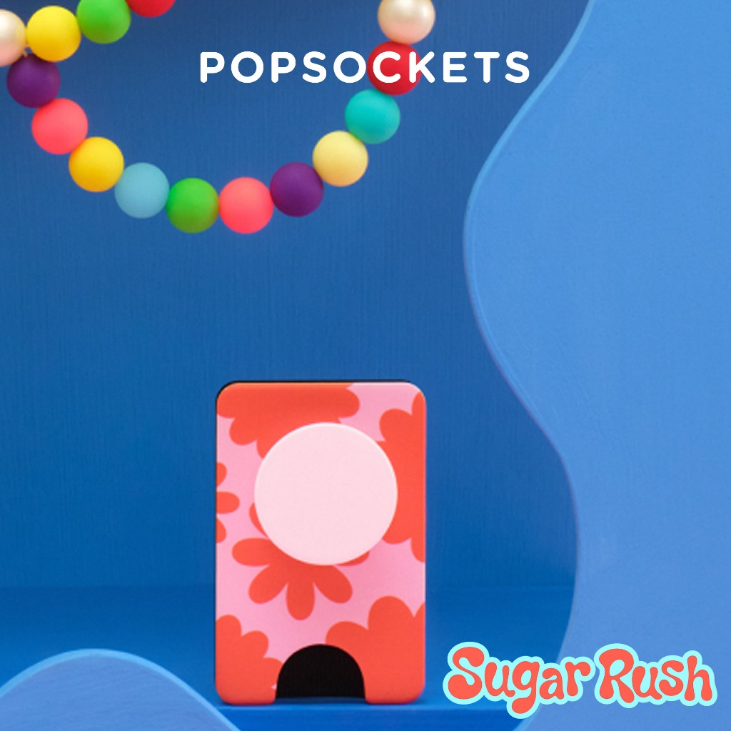 PopSockets Sugar Rush PopWallet+ for MagSafe | The Premium Phone Grip and Phone Wallet | MagSafe Pho