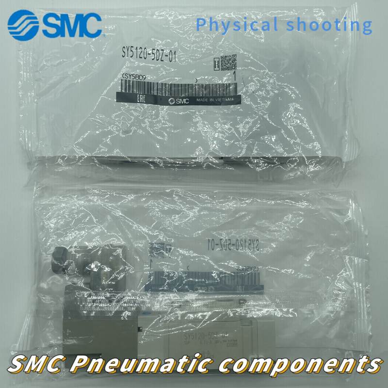 Van điện từ 5 chiều SMC Nhật Bản 2 bit SY5120-5LZD / DZD-01 / C4 / C6 / C8 Điều khiển điện tử kép SY