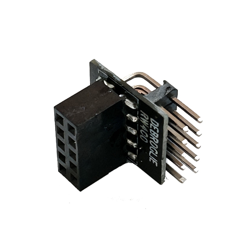 Bo mạch chủ 9 chân 90 độ khởi động khuỷu tay FPANEL9P USB9-pin HD AUDIO9-pin card đồ họa bộ chuyển đ
