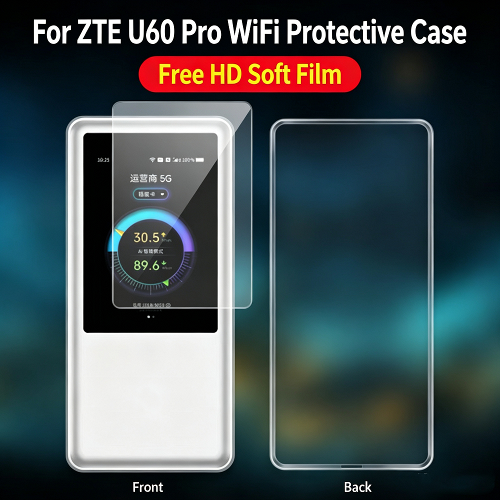 Ốp Bảo Vệ TPU Mềm Trong Suốt Cho Bộ Định Tuyến WiFi Di Động ZTE U60 Pro, Vỏ Chống Trầy Xước Với Phụ 
