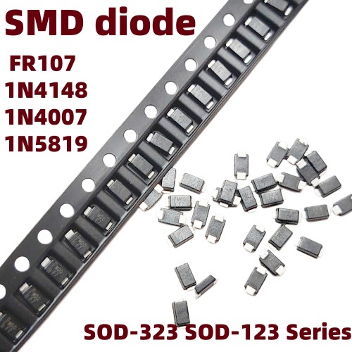 100 CHIẾC SMD Diode SOD-123 SOD-323 LL34 1N4007 1N4148 1N5819 FR107 FR104 MBR0530 Bộ chỉnh lưu Schot