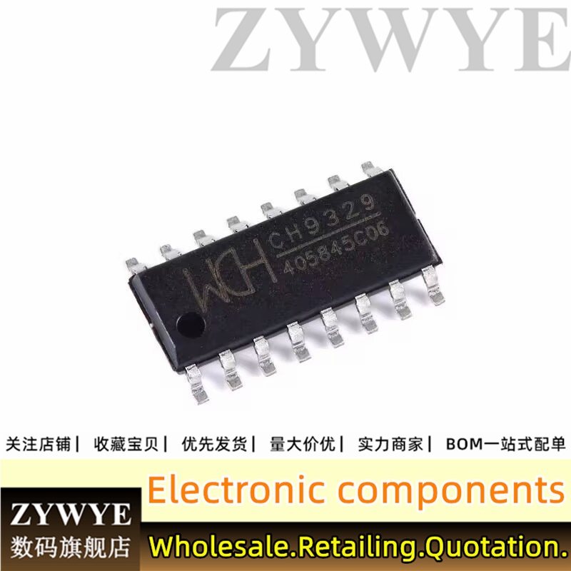 Chính Hãng CH9329 SOP-16 Cổng Nối Tiếp Sang USB Tiêu Chuẩn HID Bàn Phím Chuột Chip IC
