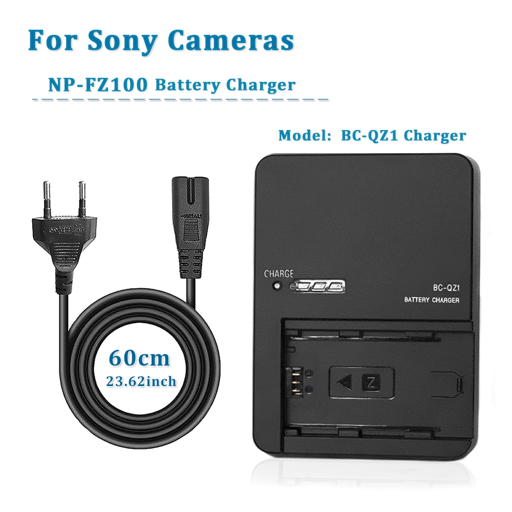 Bộ sạc pin BC-QZ1 cho Sony NP-FZ100 - Sạc nhanh cho máy ảnh Alpha A7iv A6700 A7iii A7C ii
