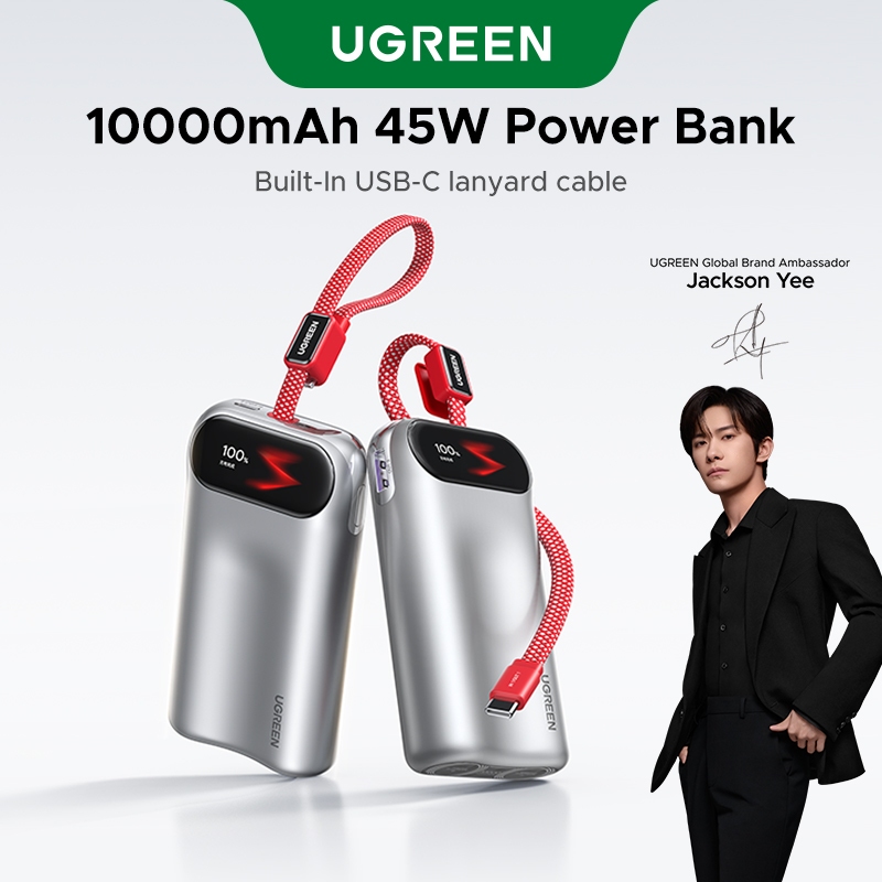 【CCC Certified】UGREEN X Jackson Yee Sạc dự phòng UGREEN 45W 10000mAh có màn hình, Bộ sạc di động sạc