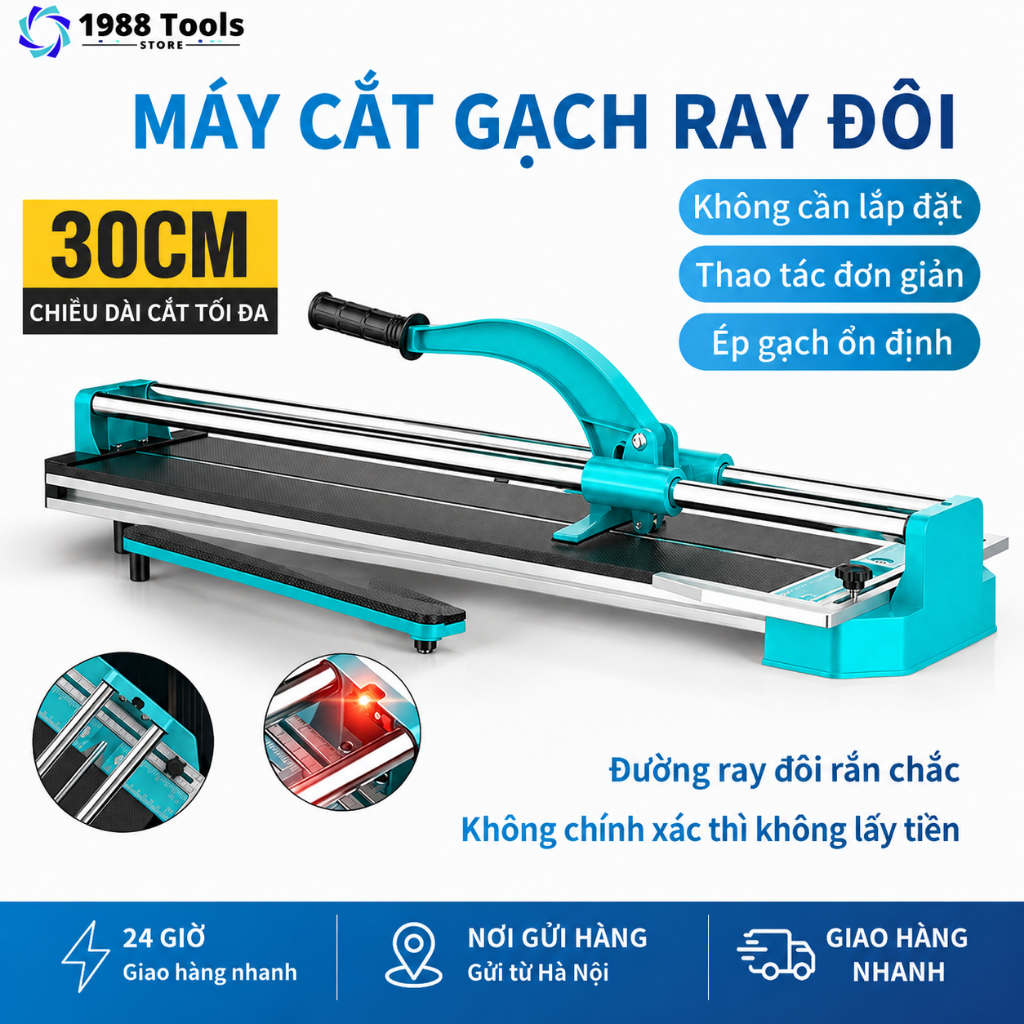 Máy cắt gạch men 300mm | Định vị chính xác đường ray đôi | Không cài đặt | Ổn định Không chạy