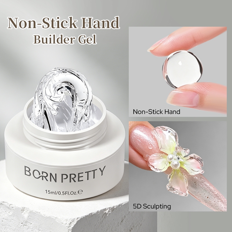 【Local】BORN PRETTY Gel Nối Móng Trong Suốt Màu Trắng Sữa Sơn móng tay Tay không dính Vernis Bán vĩnh