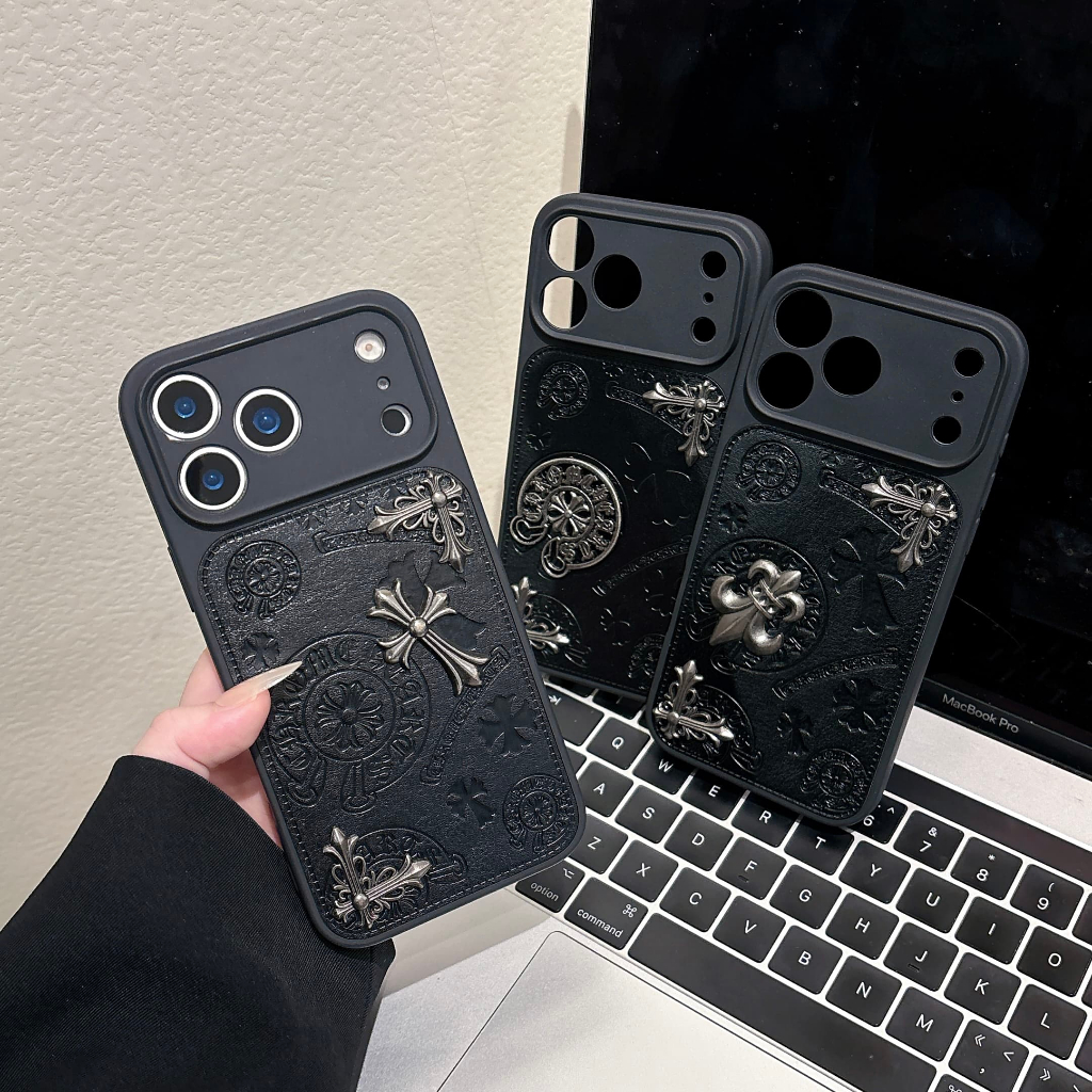 Ốp điện thoại Retro Cross DIY cho iphone 18 Pro Max 17 Pro Max 16 Pro Max 15 Pro Max 14 Pro Max i14 