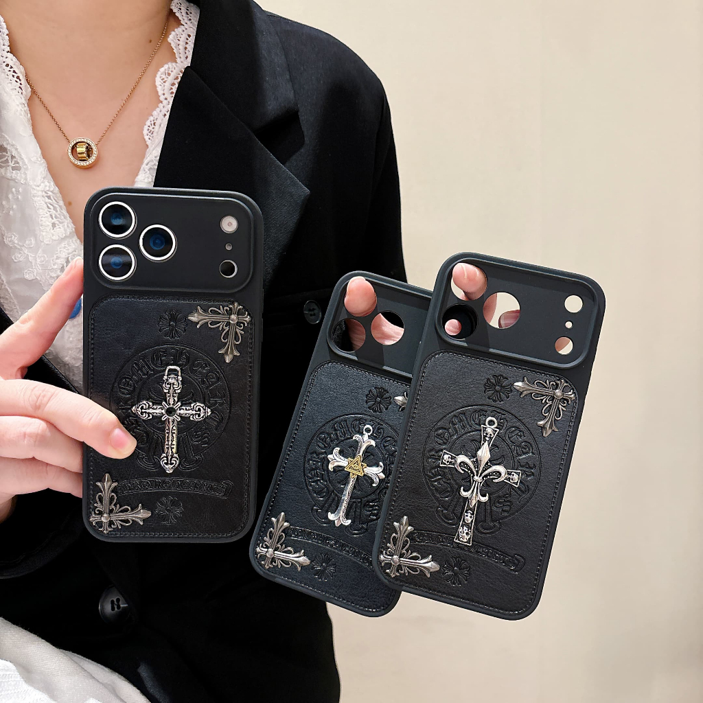 Ốp điện thoại Retro Cross DIY cho iphone 18 Pro Max 17 Pro Max 16 Pro Max 15 Pro Max 14 Pro Max i14 