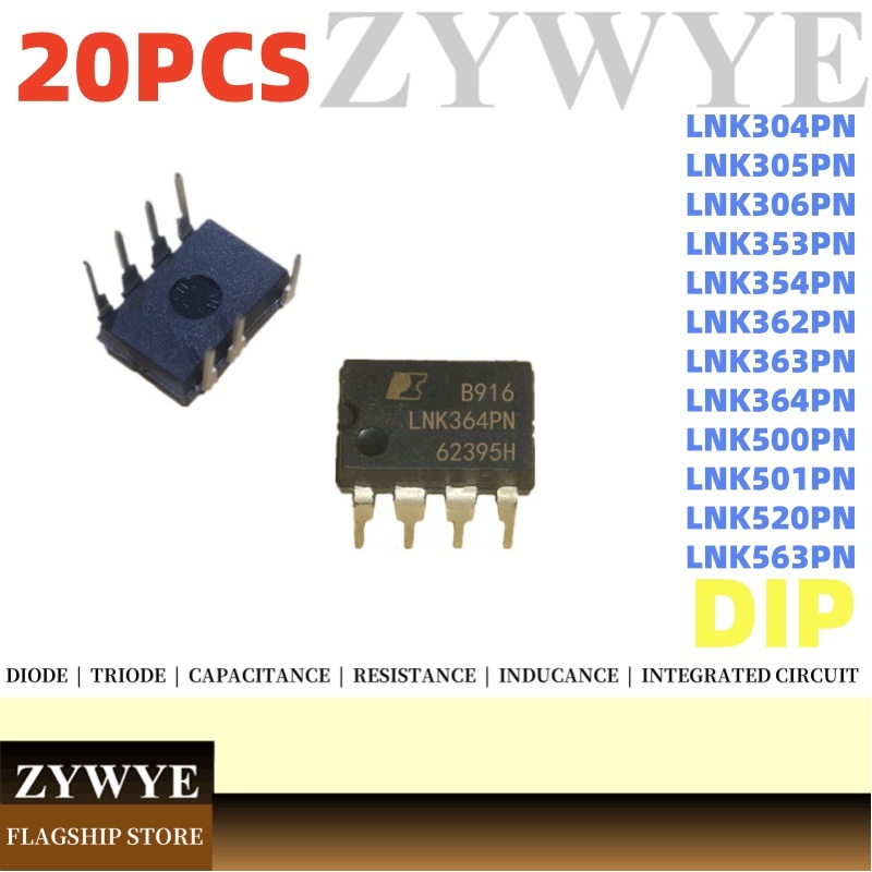 Thương Hiệu Chính Hãng 10 Chiếc Mới LNK364PN DIP-7 Cắm Thẳng Quản Lý Điện LNK364PG LNK364 LNK304PN L
