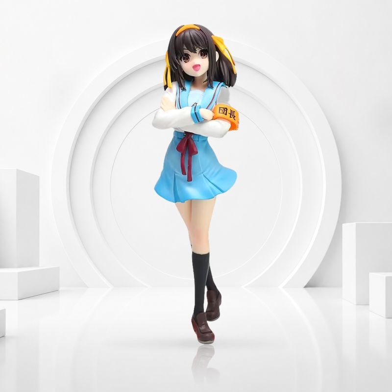 Dễ Thương Suzumiya Haruhi Face Swap Anime Nhân Vật Hành Động Mô Hình Bán Buôn
