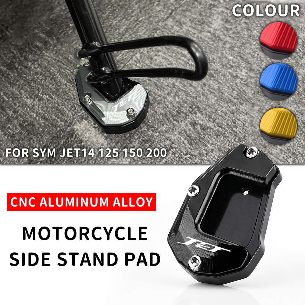 Dành Cho SYM JET14 125 150 200 JET14 EVO 125 200 Bên Đứng Pad CNC Hợp Kim Nhôm Chân Đế Mở Rộng Tấm X
