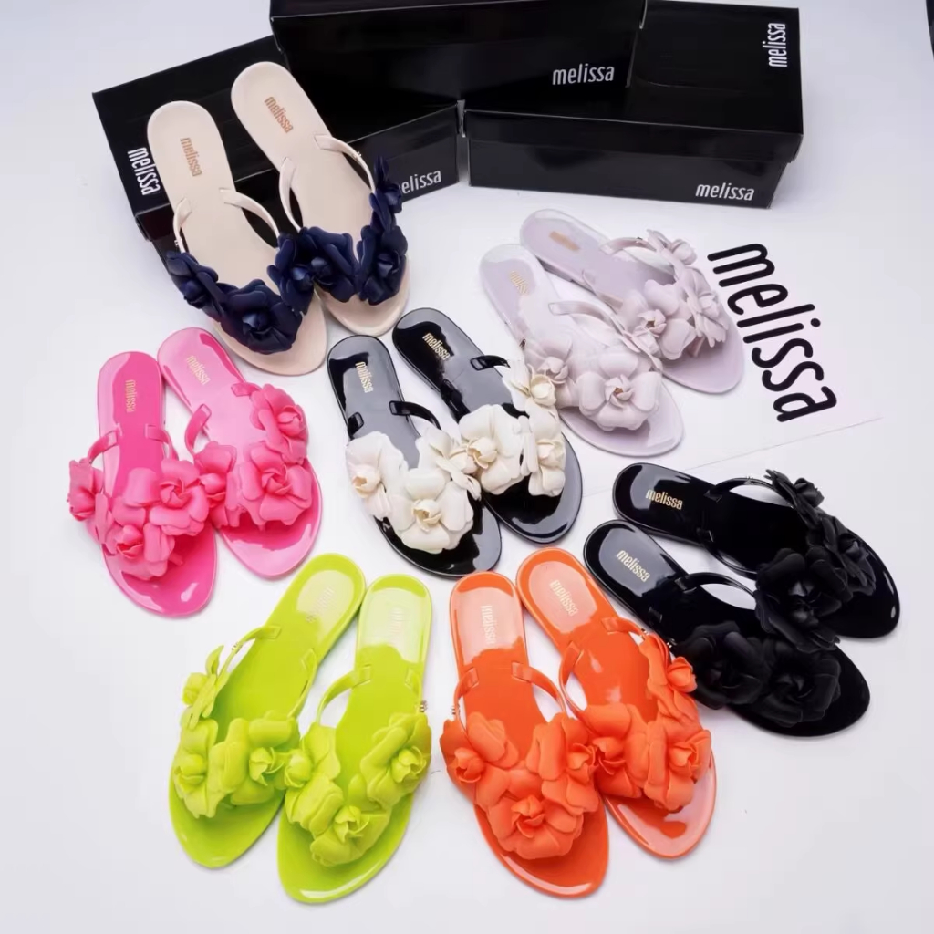 Giày Sandal Nữ Melissa Camellia Flip-Flops Flat Beach Jelly Shoes