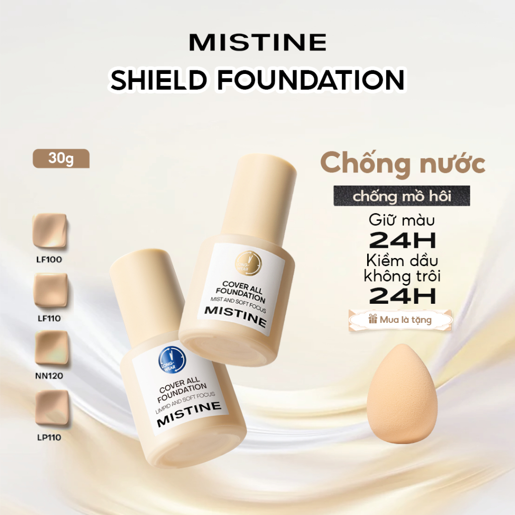 kem nền Mistine kem lót 30g 24H Kiềm dầu không trôi