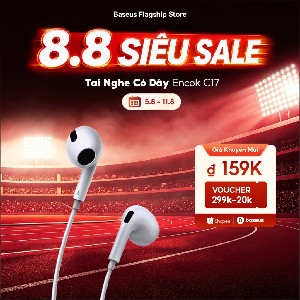 Tai nghe Baseus C17 Type-C nghe nhét tai Tai nghe có dây có Mic cho điện thoại thông minh | BigBuy360 - bigbuy360.vn