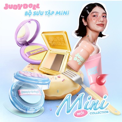 [MỚI] JUDYDOLL Mini Collection: Combo Tạo Khối Mini & Cushion & Phấn Phủ & Son Lip Gloss & Má Hồng