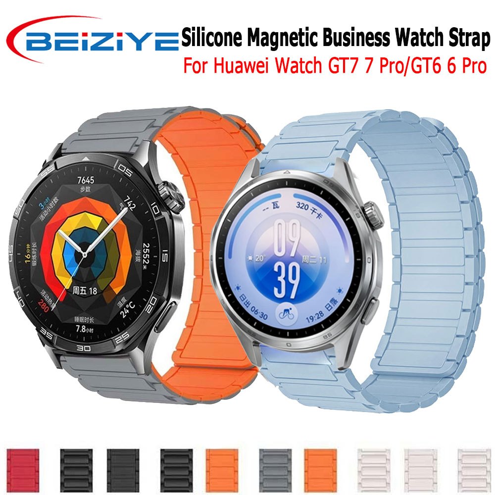Beiziye Dây Đeo Silicone Khóa Nam Châm Cho Đồng Hồ Thông Minh Huawei Watch GT7  7 Pro 6 6 Pro 5 4 GT