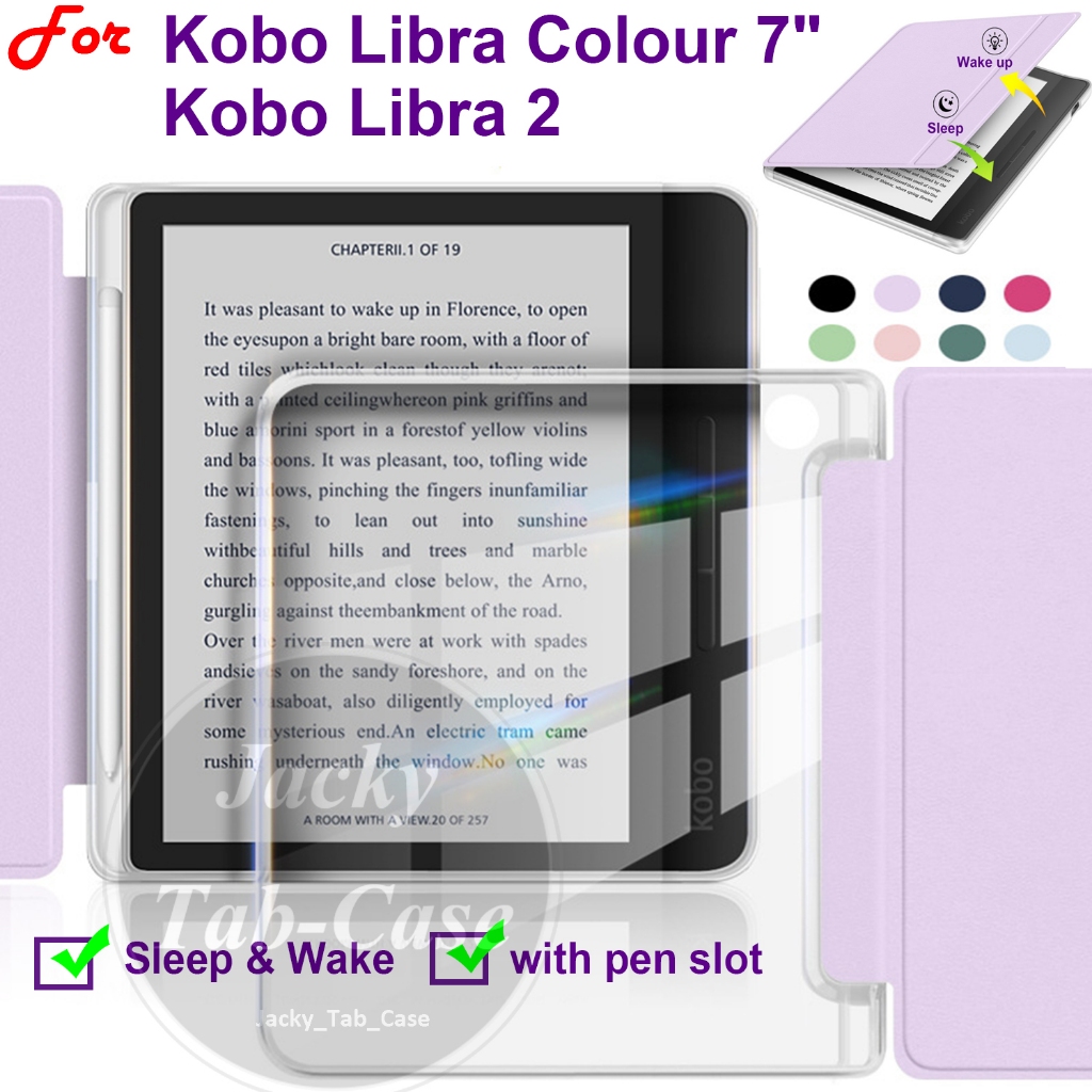 Bút Khe Cắm Phong Cách Acrylic Dành Cho Kobo Thiên Bình Màu 7 "N428 N418 Libra 2 eReader Libra2 Flip