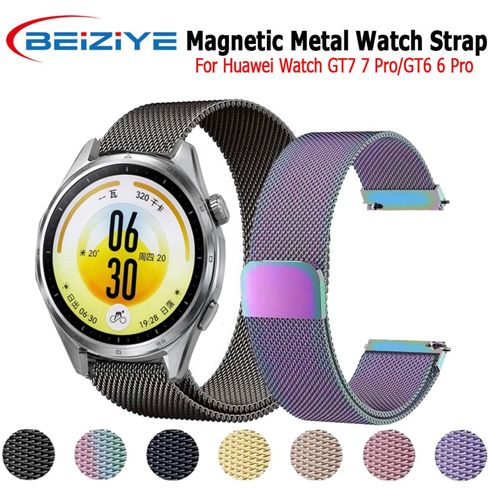Beiziye Dây đeo kim loại cho Huawei Watch GT7 7Pro GT6 5 GT6 5 Pro 46mm Dây đeo đồng hồ thông minh V