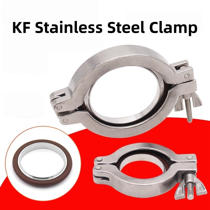 Thép không gỉ 304 KF Chân Không Kẹp Chân Đế Niêm Phong Vòng Chân Không Nhanh Gắn Kẹp KF16 KF25 KF40 