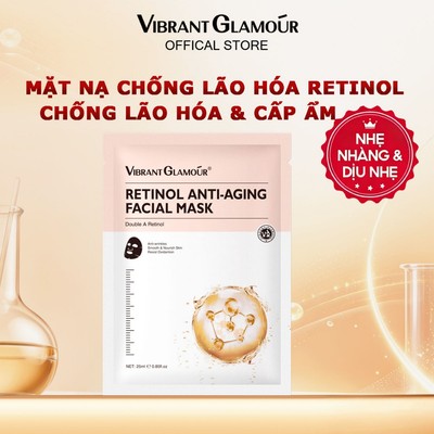 1 Mặt nạ Retinol  VIBRANT GLAMOUR dưỡng ẩm/chống lão hóa/làm trắng da/ mờ vết thâm/ săn chắc 25ml