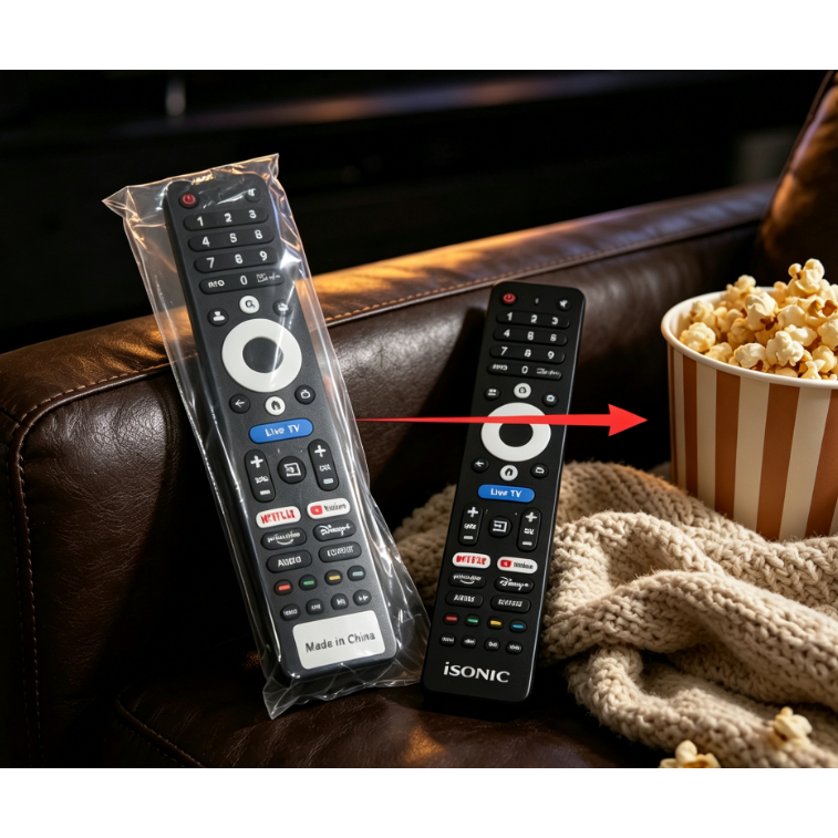 Isonic 43 Inch FHD Không Khung Google TV IS43GLEFH Điều Khiển Từ Xa Thay Thế Tương Thích Cho Astron 