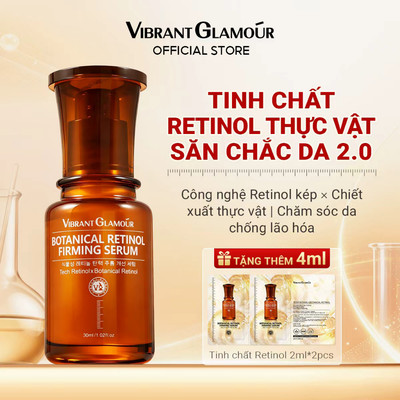 VIBRANT GLAMOUR Serum Retinol Thực Vật 2.0  Se Lành & Tái Tạo & Giảm 5 Loại Nếp Nhăn & Bổ Sung Collagen, Retinol Dùng Ngày & Đêm, Phù Hợp Cho Da Nhạy Cảm 30ml