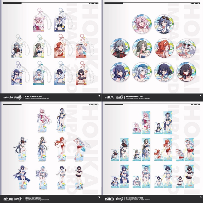 Sunsyea Honkai Impact 3rd Official Merch miHoYo Original YYXR Series 6 Acrylic Đứng Kiana Seele Fu H