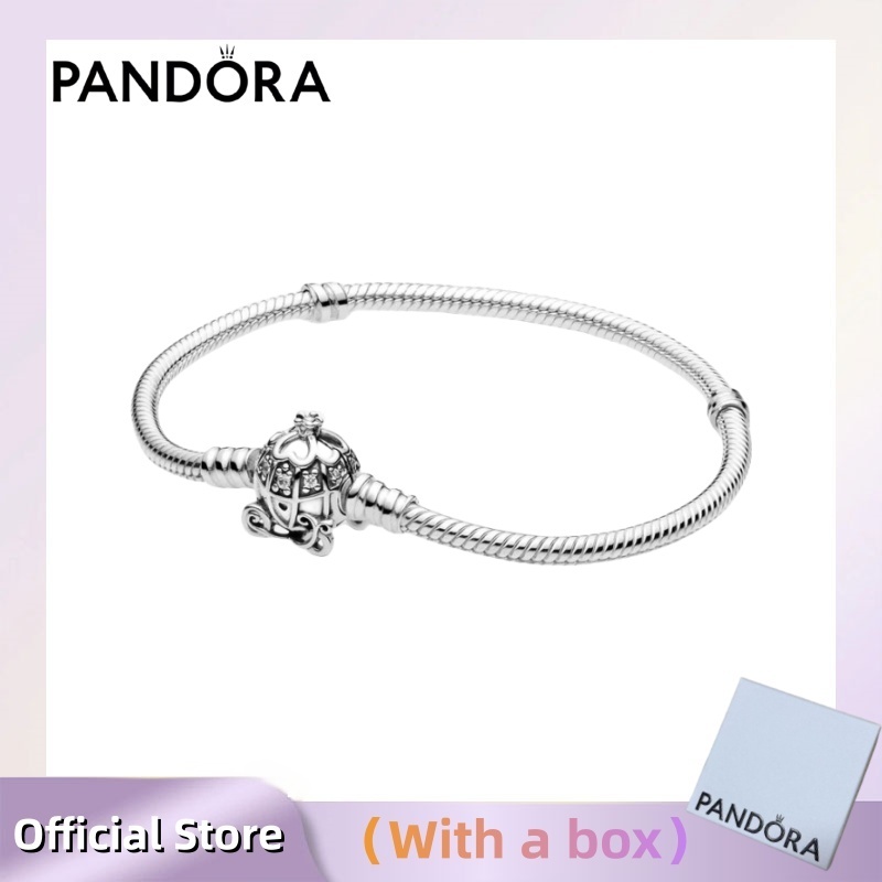 Trang sức bạc S925 (có hộp) Pandora Cinderella Pumpkin Coach Clasp Pandora Moments Bracelet
