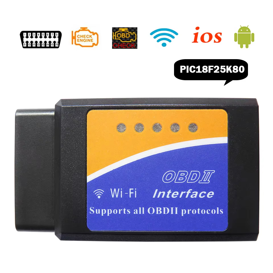 Máy quét ELM-327 OBD2 ELM327 WiFi V1.5 Công cụ chẩn đoán ô tô ELM 327 V 1.5 Wi-fi Obd 2 Đầu đọc mã t