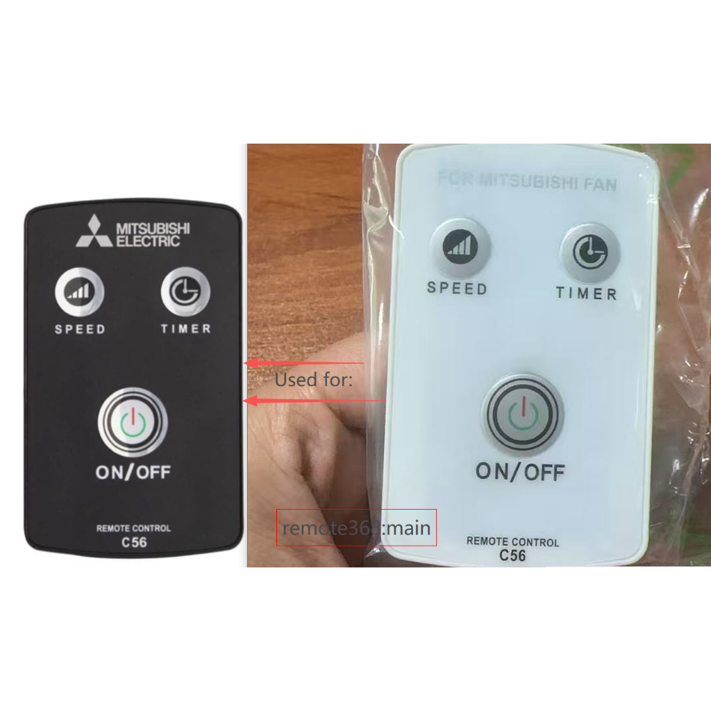 Điều khiển từ xa quạt trần Mitsubishi C56 cho điều khiển từ xa quạt Mitsubishi C56-RQ5 C56-RV5