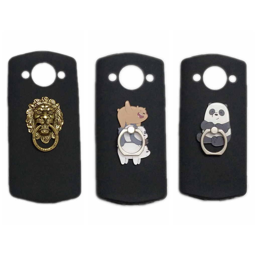 Dành Cho Meitu M6 M6S M8 M8S T9 Limited Edition 3D Lion Bear Panda Finger Ring Stand Holder Soft TPU