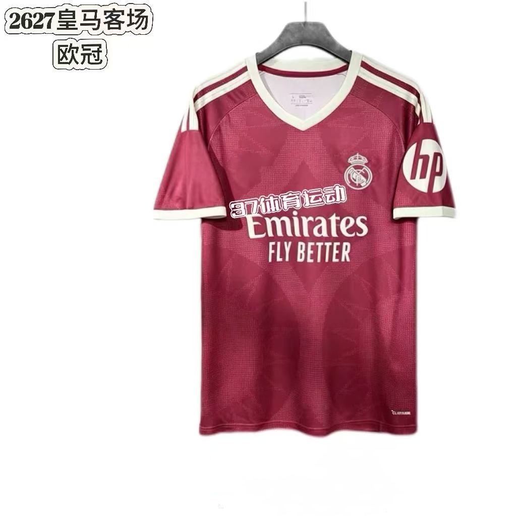 2627 Royal Madrid Jersey Tùy chỉnh Sân khách Mbappe Jersey Bellingham Áo bóng đá VINI Tay ngắn