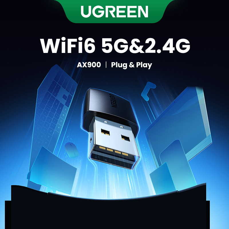 Bộ chuyển đổi WiFi UGREEN AC650 / AC900 5G & 2.4G WiFi USB Ethernet cho PC Laptop Máy tính để bàn Wi
