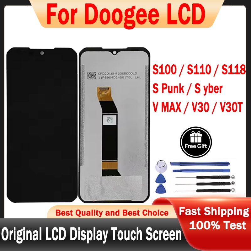 Cho DOOGEE S100 S110 S118 Màn Hình LCD Màn Hình Cảm Ứng Lắp Ráp Cho DOOGEE V30 V MAX Plus Màn Hình L