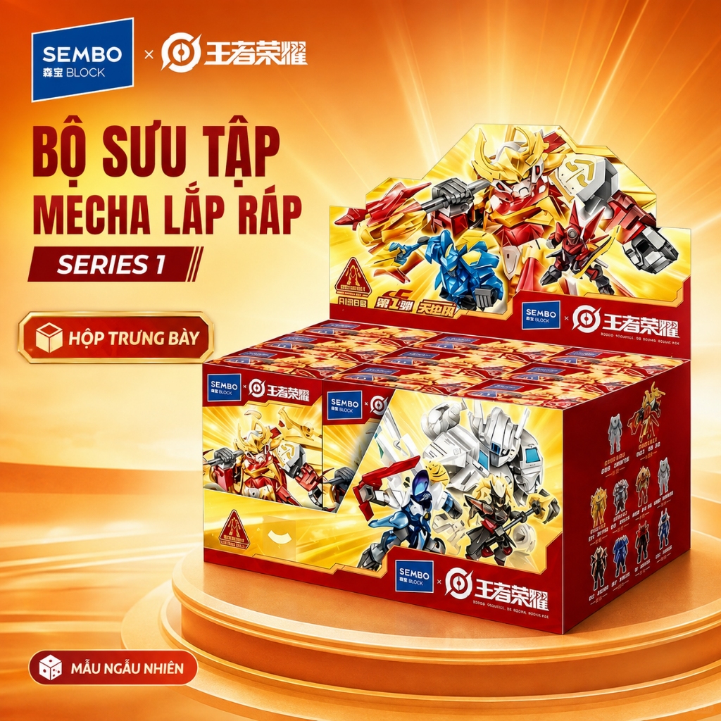 Blind box SEMBO BLOCK-Mô hình lắp ráp Moshow Ver.1-Chọn ngẫu nhiên 2 hoặc 4 mẫu không trùng