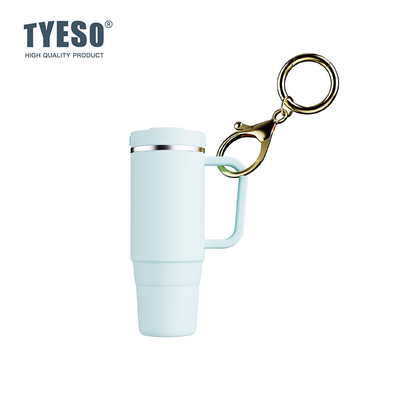 TYESO Mini Tumbler Móc Khóa Chai Dễ Thương Mẫu Chìa Khóa Cốc Di Động Quyến Rũ Trang Trí Quà Tặng