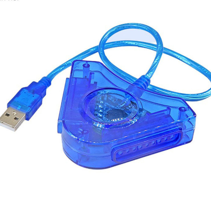 Bộ chuyển đổi tay cầm chơi game P PS2 Bộ chuyển đổi USB PS2 sang máy tính USB Một cho hai đầu nối ha