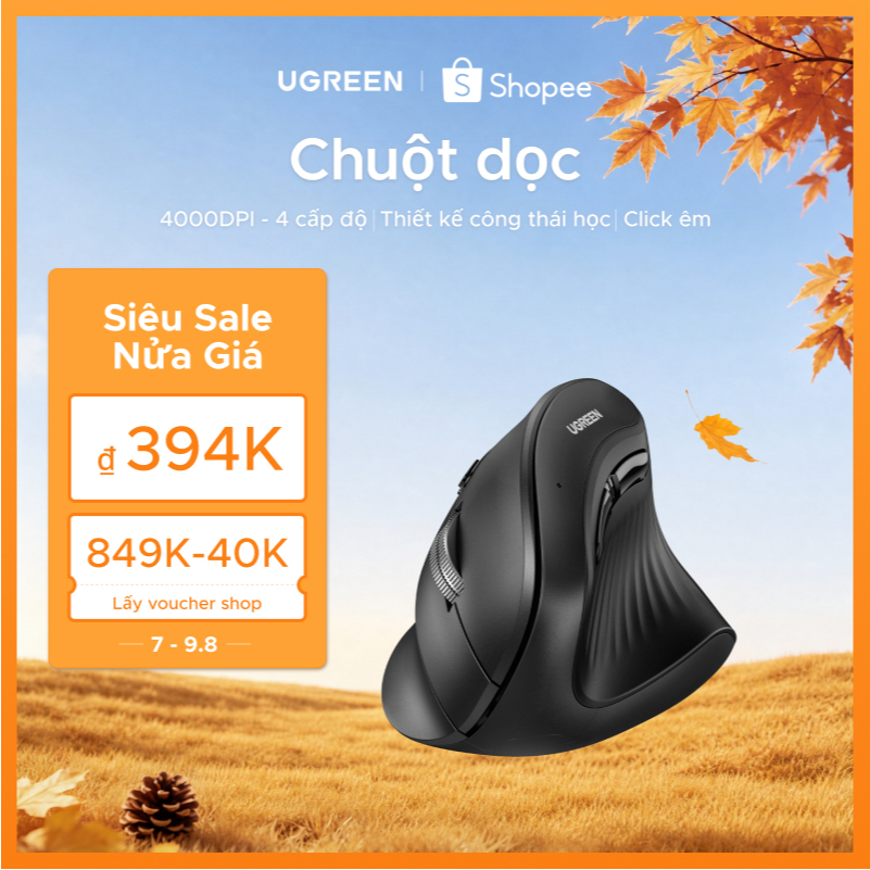 Chuột dọc không dây UGREEN  2.4G | BigBuy360 - bigbuy360.vn