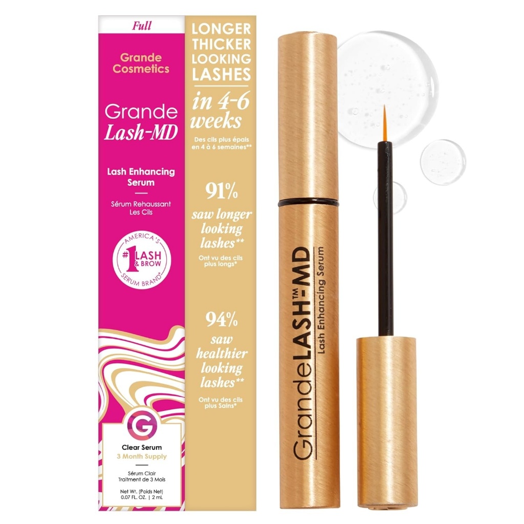 Grande Cosmetics GrandeLASH-MD Serum tăng cường mi - Công thức truyền Peptide & Vitamin lâu hơn