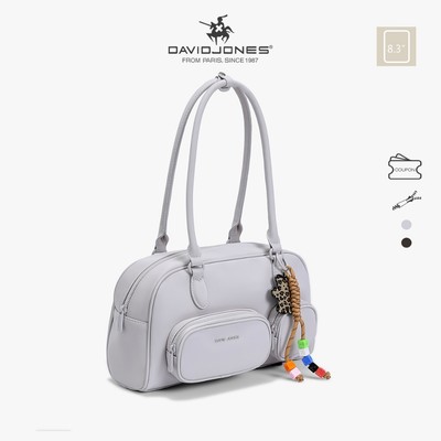 David Jones Paris Violette 2025 / 2026 Thu Đông Nữ Giả Vải Nylon Giả Da Đeo Vai Túi Tay Cầm Trên