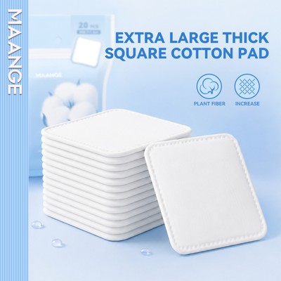 Miếng đệm bông dày MAANGE – Cực lớn & mềm mại, Một miếng đệm cho toàn mặt, lõi sang trọng giữ chất lỏng, 360° Viền kín Không xơ