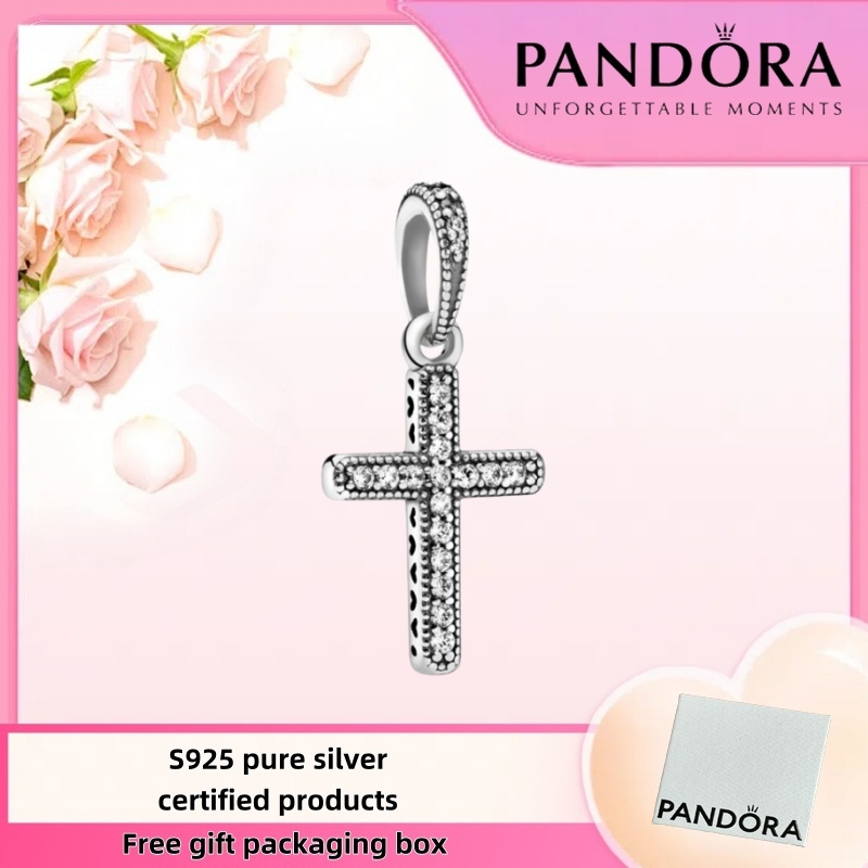 Pandora Mới Nhất S925 Bạc Nguyên Chất Gói Trang Sức Không Nhiệm Vụ Pandora Lấp Lánh Mặt Dây Chuyền C