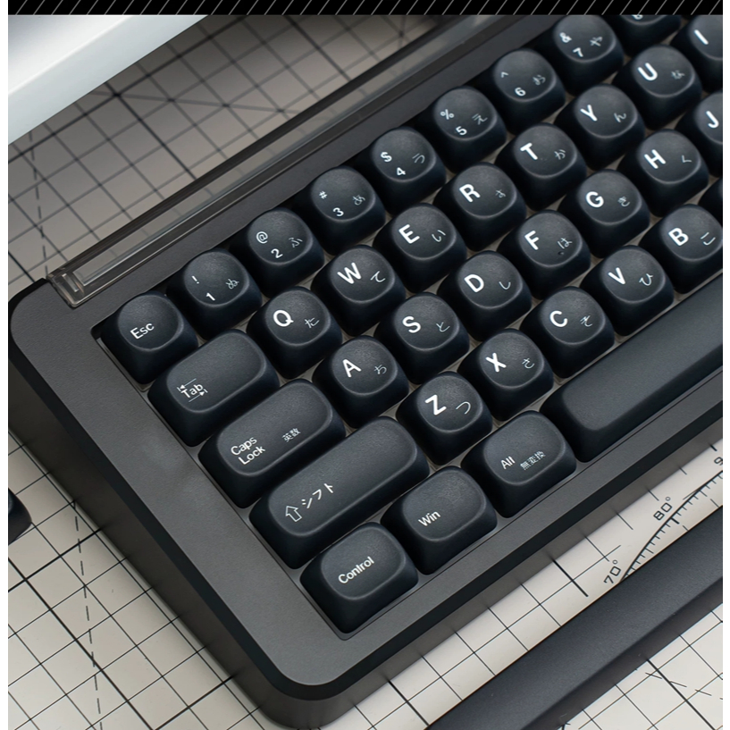 [Chỉ Keycap] Keycap đen tối giản 129 phím MOA Profile PBT Dye-sub cho Cherry MX Switch Bàn phím cơ K
