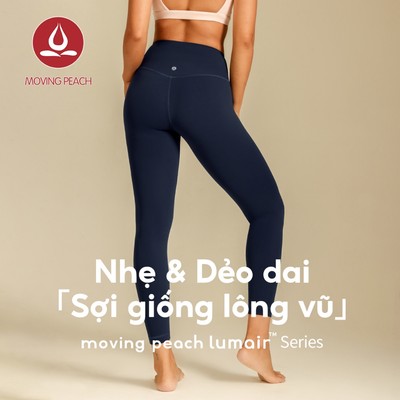 MOVING PEACH Quần Legging Thể Thao Nữ Eo Cao Nâng Mông Quần Tập Thể Dục Hỗ Trợ Vừa Tập Gym Chạy Tập Luyện Mặc Hàng Ngày BLG (Mới)