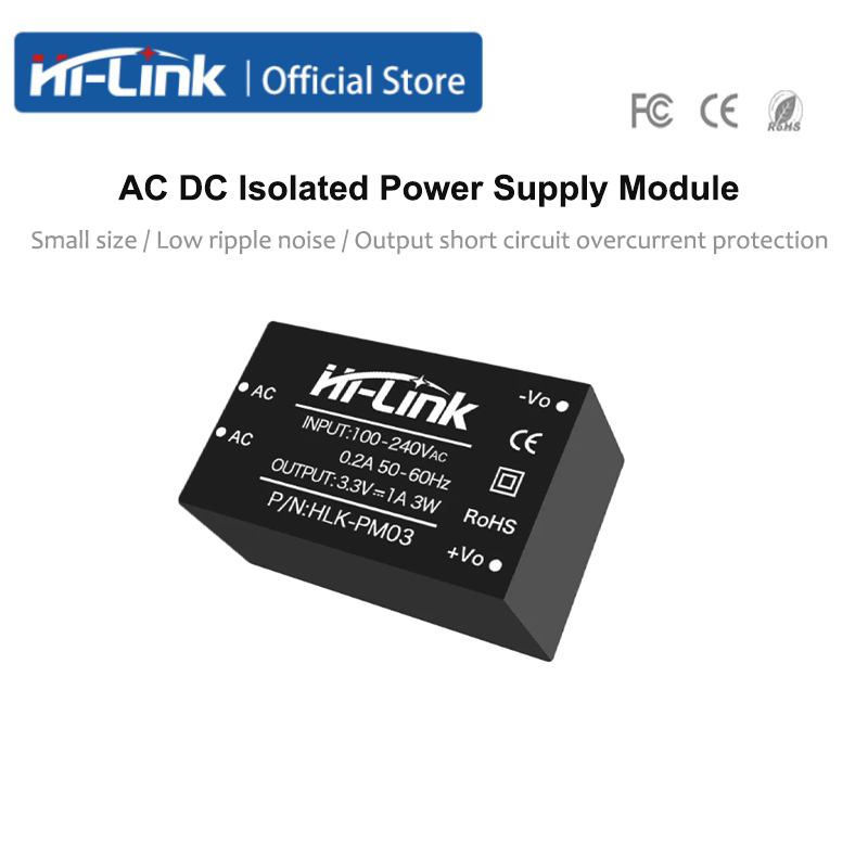 5 chiếc HLK-PM01 HLK-PM03 HLK-PM12 Hi-Link HLK-PM01 AC-DC Mô-đun nguồn cách ly 220V đến 5V 3.3V 12V 