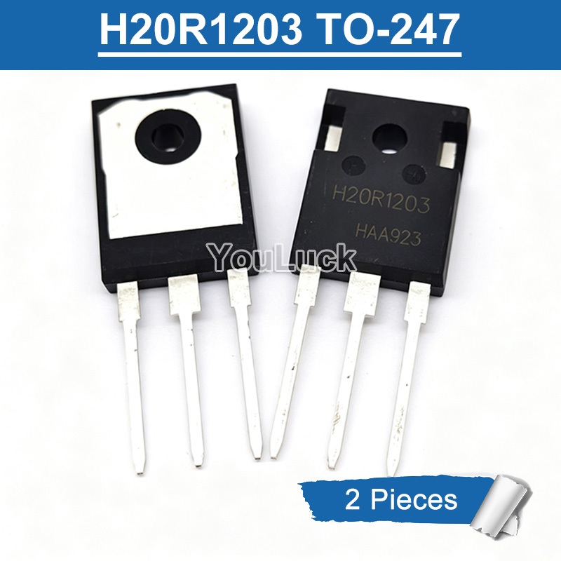 2 Chiếc H20R1203 TO-247 20A / 1200V Bếp Cảm Ứng Công Suất Cao IGBT Transistor Mới Ban Đầu