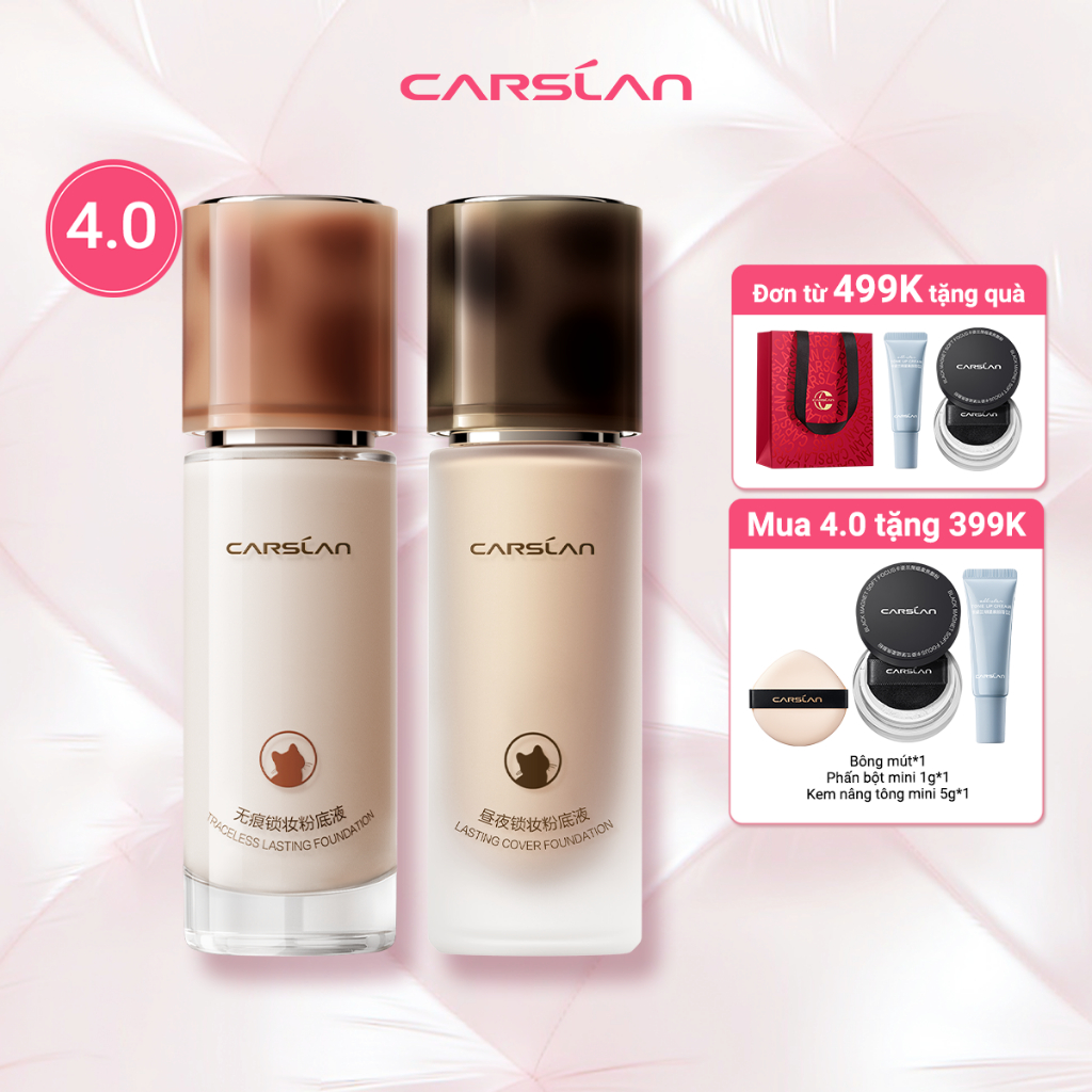 Kem Nền Carslan Dạng Lỏng Kiểm Soát Dầu Lâu Trôi Chống Thấm Nước Suốt 24h 30g