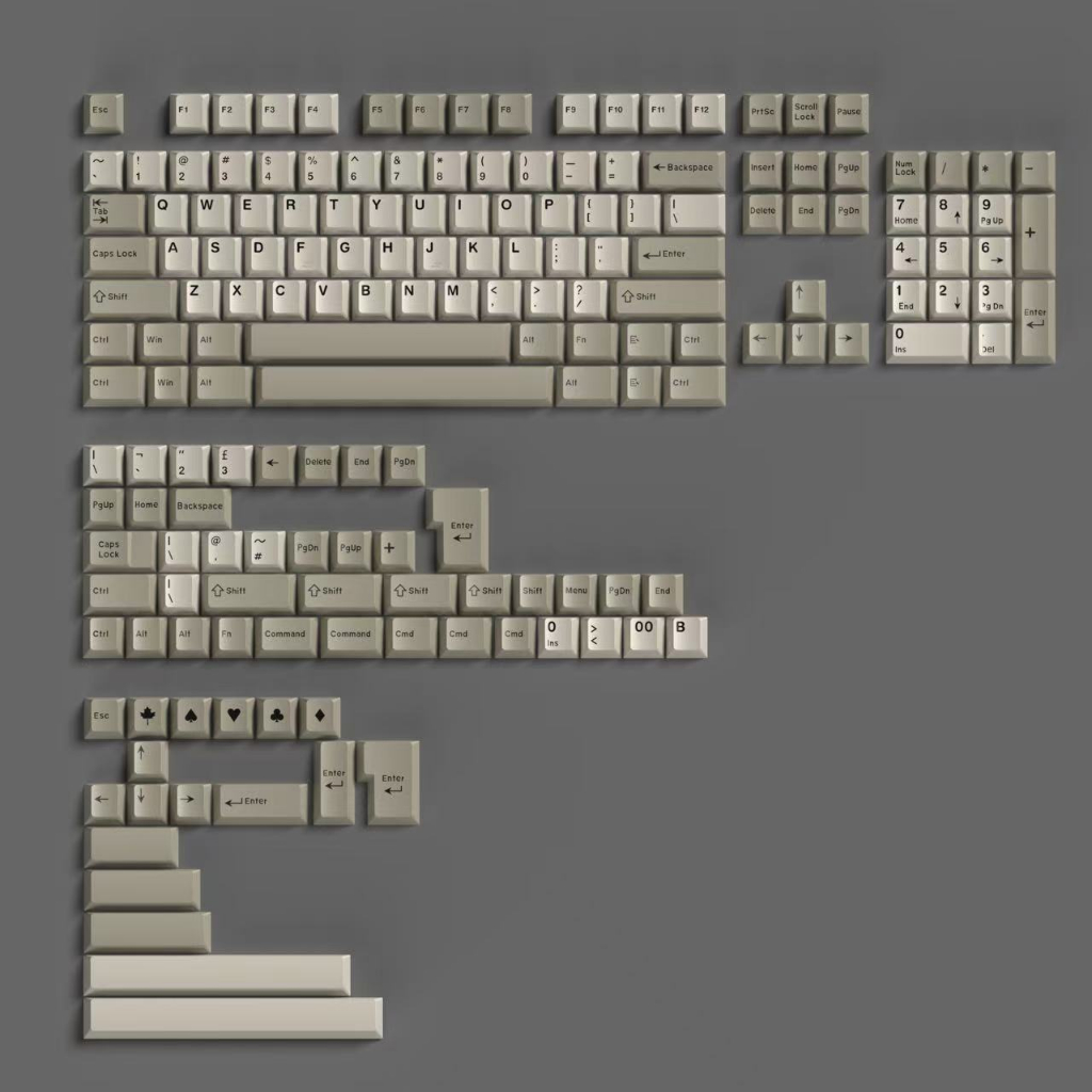 GMK màu be DoubleShot Keycap ABS Cherry Profile Full Set Bàn phím cơ Công tắc từ tính Keycaps
