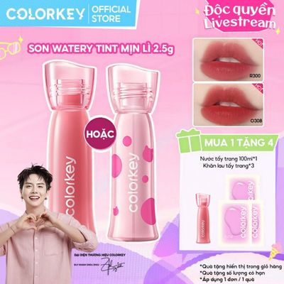 [KOL] Son COLORKEY Watery Tint, Lì Mịn Nhẹ Môi, Không Dính, Lâu Trôi, Dưỡng Ẩm 2.5g