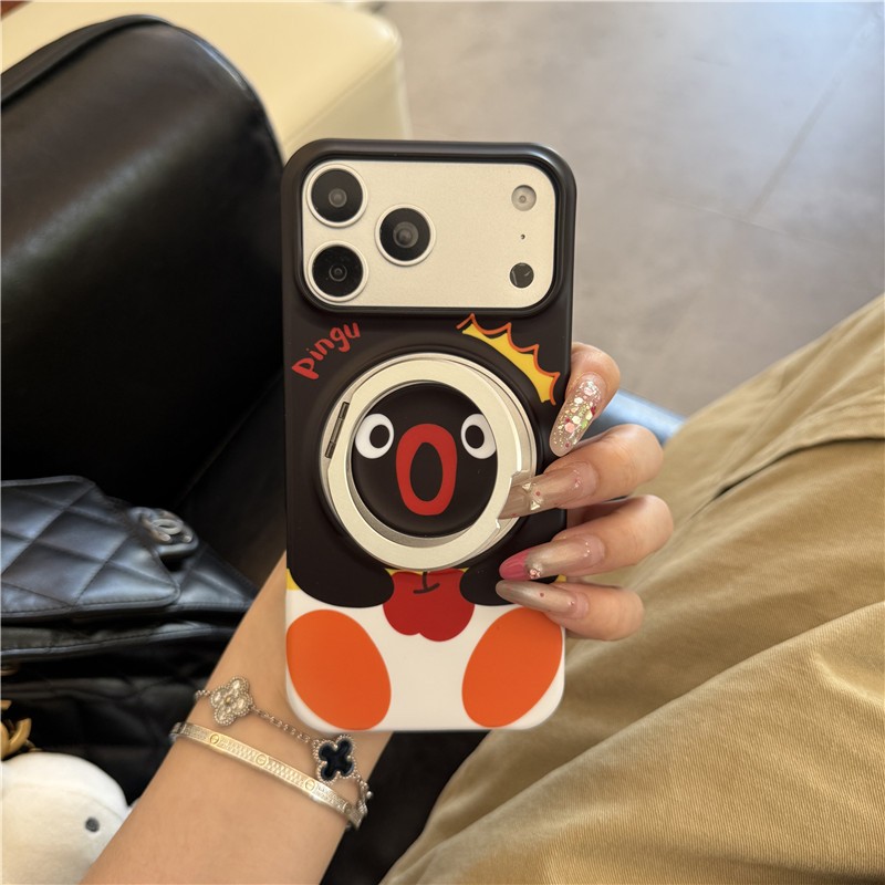Ốp điện thoại PC họa tiết Penguin iPhone 17 Pro max